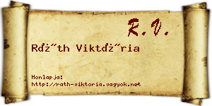 Ráth Viktória névjegykártya